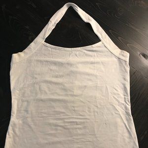 White Halter Tank Top